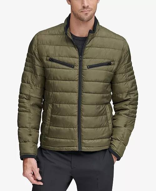 Marc New York Men’s Grymes Packable Racer Jacket Olive 2XL $250 NWT