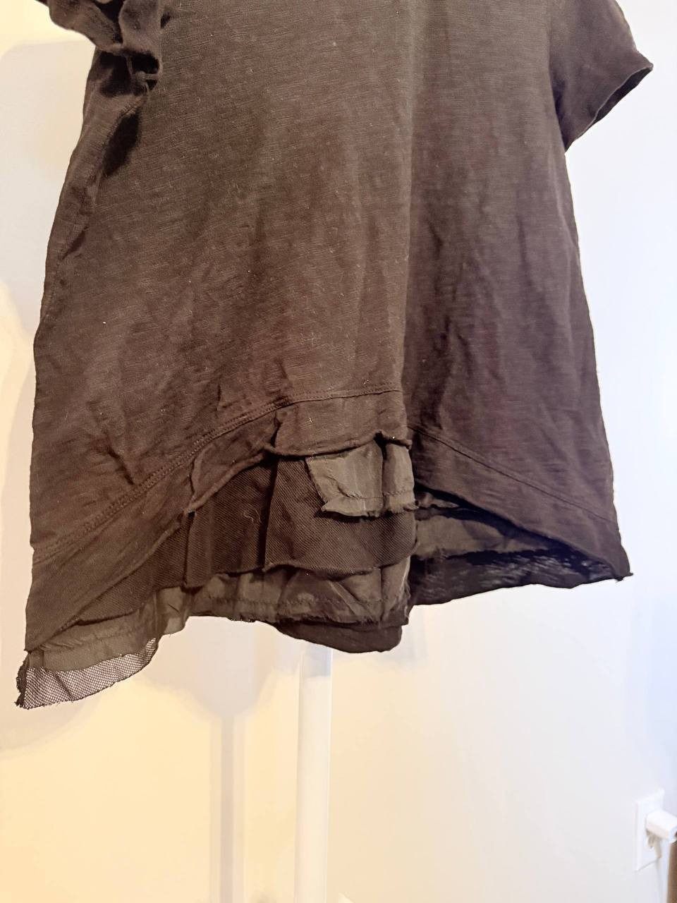 Wilt Boxy Mixed Media Hem Tee – Black – XS – NWT – $117