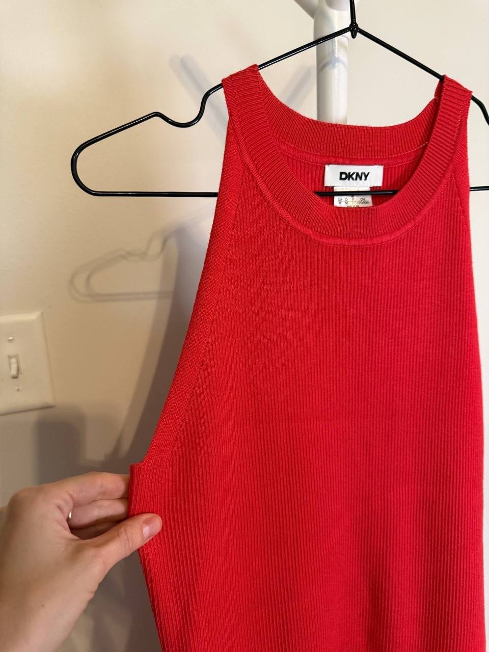 DKNY Red Sleeveless Short Dress – Crew Neck – Size M – NWT