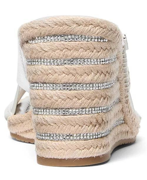 Michael  Michael  Kors  Wedge  Sandals  Silver  7M  New  $139.50