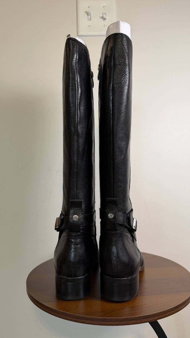 Naturalizer Rena 2 Boots 11W Black Leather Wide Calf Riding Style NIB msrp$325