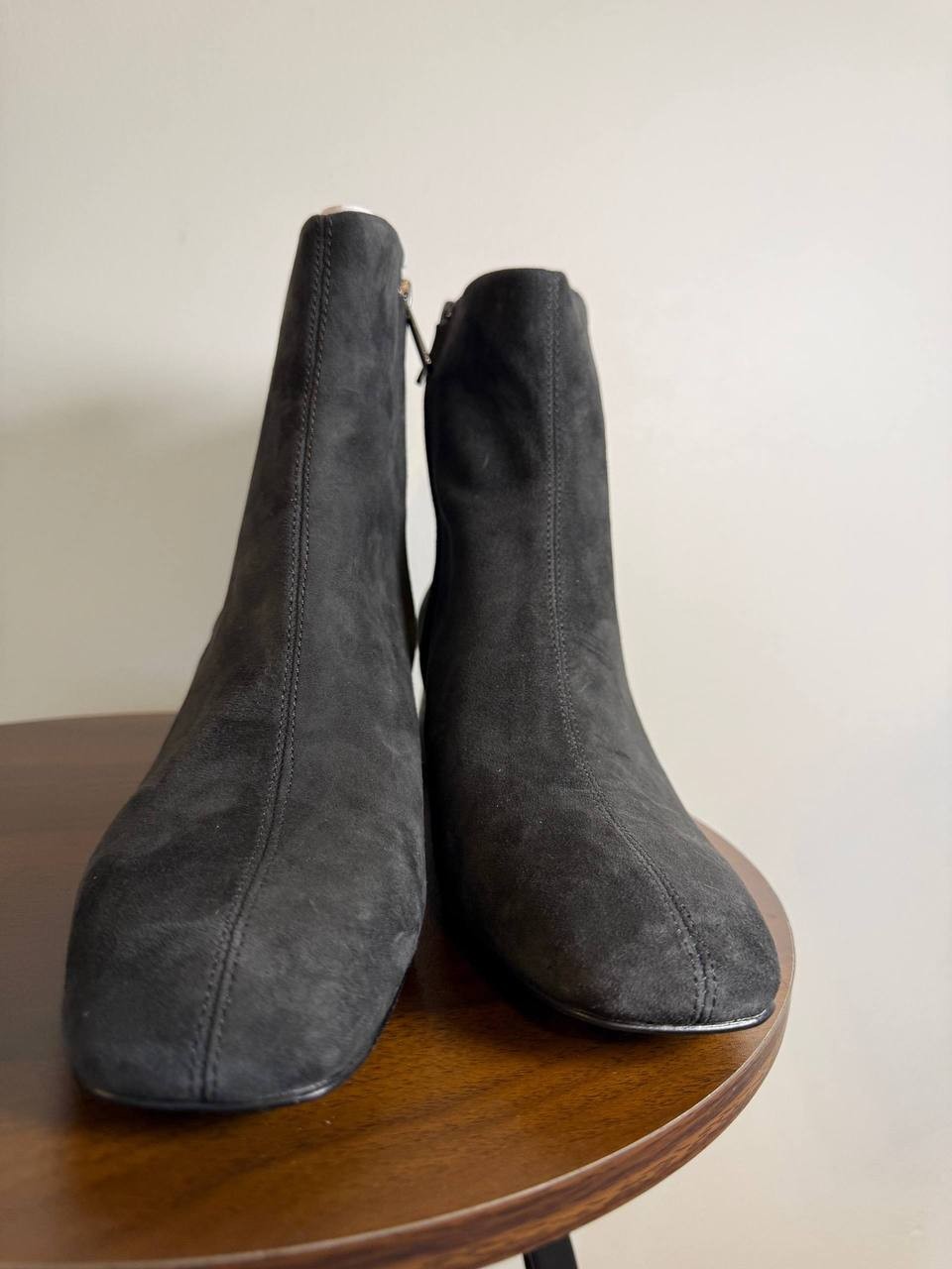 Paige Graphite Suede Ankle Boots – Size 8M – Grey – New in Box