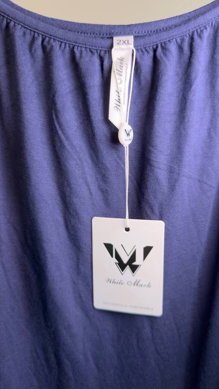 White Mark Plus Size Cold Shoulder Ruffle Sleeve Top Navy 2XL NWT $52