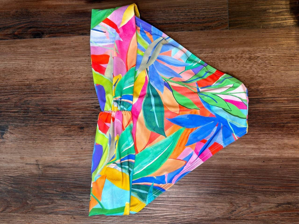 La Blanca Tropi-Flage Shirred Hipster Bikini Bottoms Multi 10 NWT $73