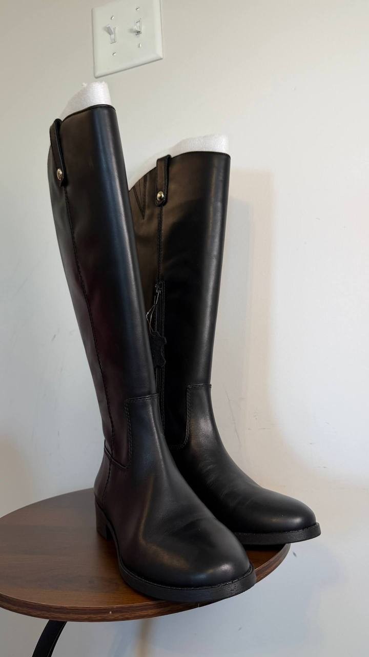 INC Fawne Women’s Leather Knee High Boots Black 11M WC Leather $189.90 NWB