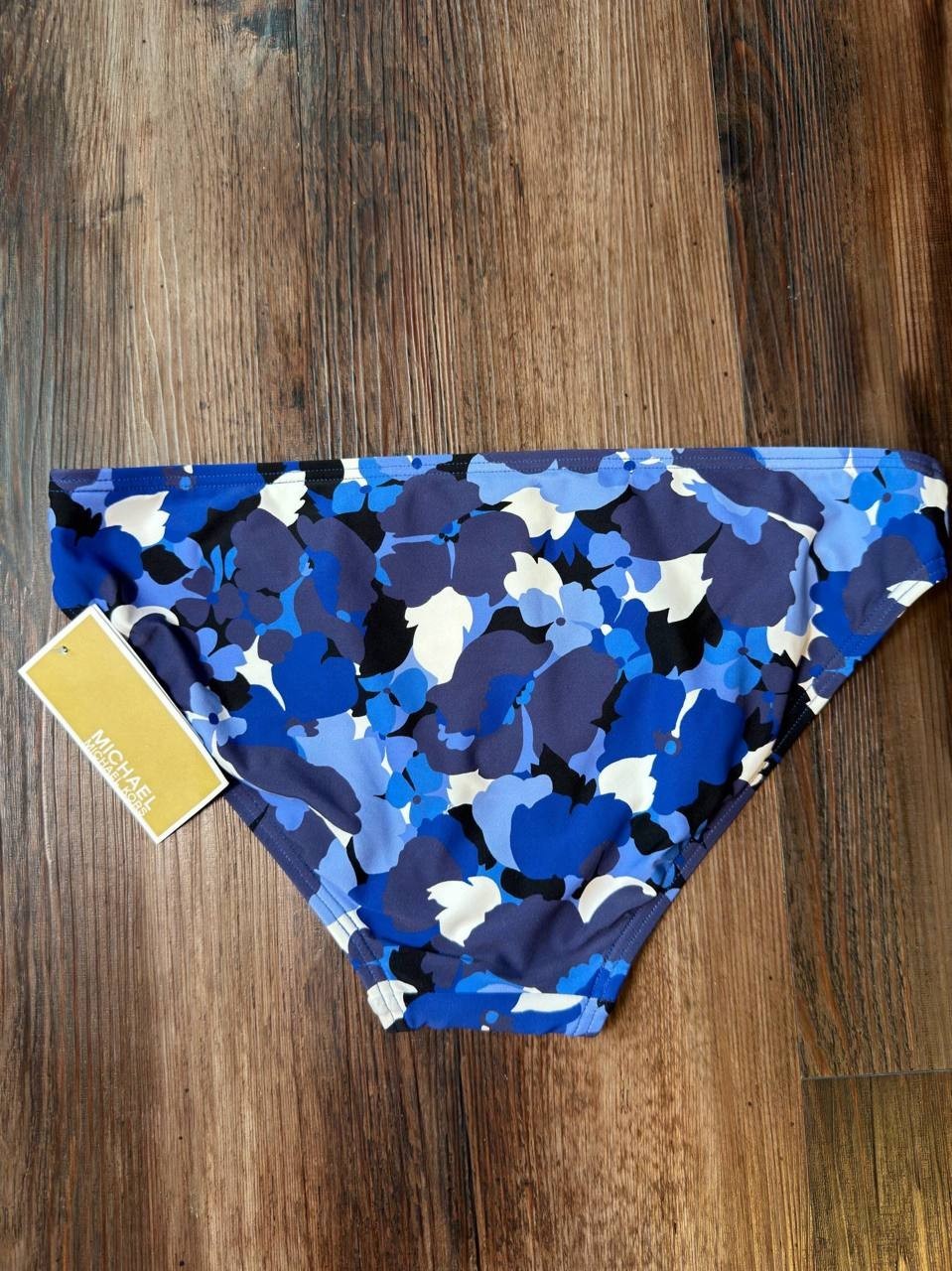 Michael Michael Kors Classic Bikini Bottom Camo Garden New Navy S NWT $58