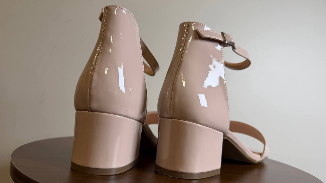 Sugar Strap Heel Sandals 8M Nude Man-Made New In Box