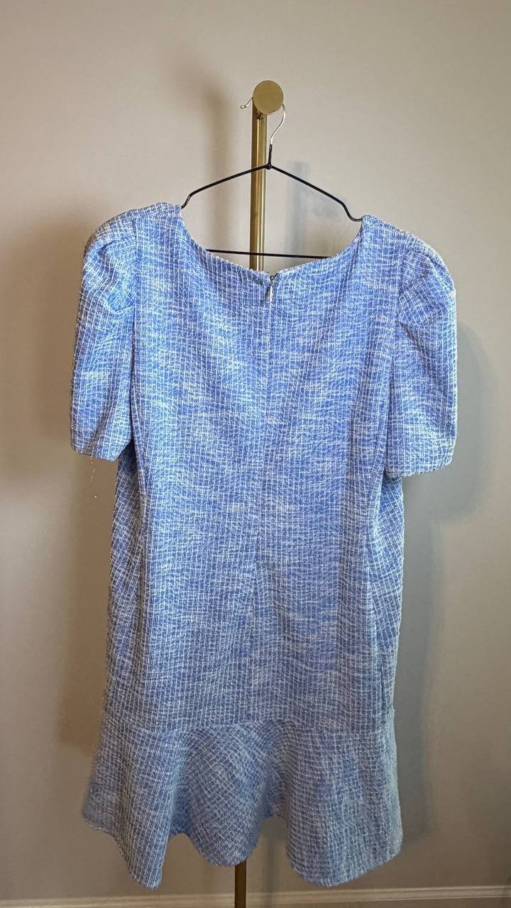 Karl Lagerfeld Paris Women’s Tweed Dress Blue Size 18 NWT $149