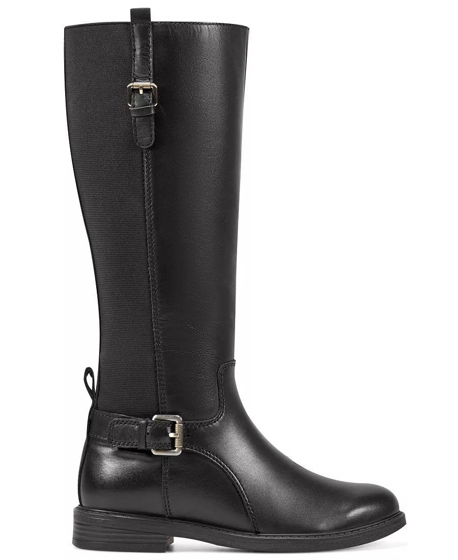 Easy Spirit Jackie Boots 8.5M Black Leather Tall Riding Buckle NIB msrp$199