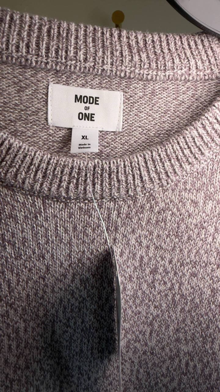 Mode of One Men’s Regular‑Fit Marled‑Knit Sweater Soft Moon XL NWT $69.50