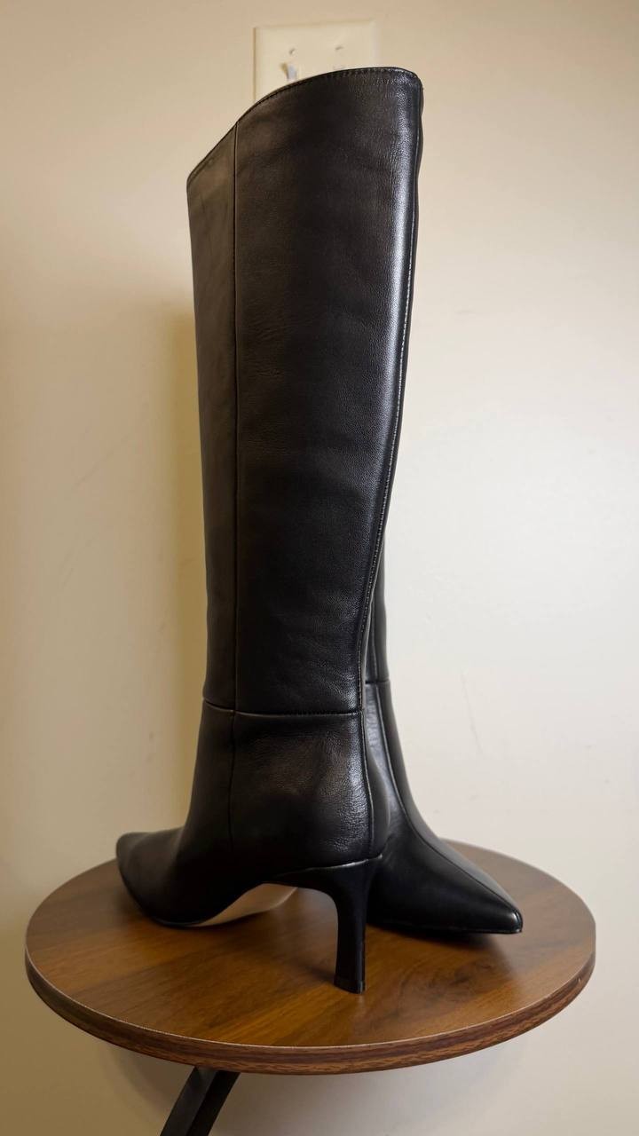 Nine West – Lorthey Dress Boots – Black – 6.5M – Leather – NWB
