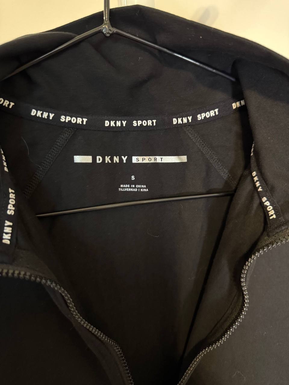 DKNY Black Zip-Front Logo Dress – Size S – NWT – $149