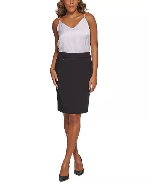 Calvin Klein Pencil Skirt Black Size 8 NWT $69.98