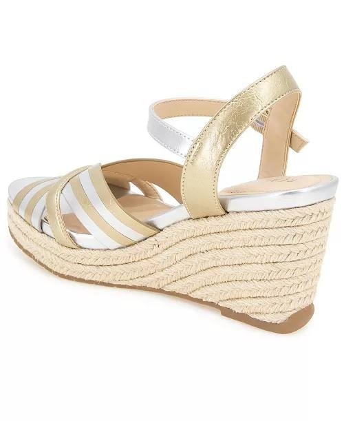 Kenneth Cole Reaction Metallic Wedge Sandals 8.5M New in Box  MSRP 89$