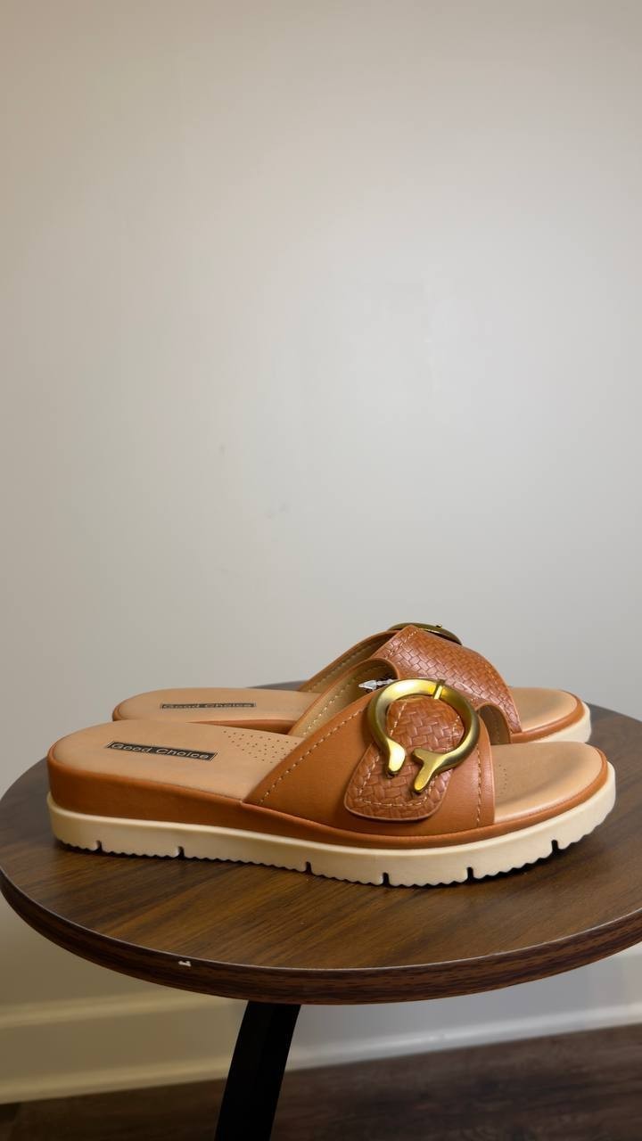 Life Stride  Platform  Sandals  Tan  Man‑Made  7M  New  With  Box  $80