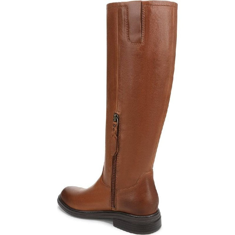 Naturalizer Ontime Boots 7W English Tea Leather Wide‑Calf NIB msrp$274.99