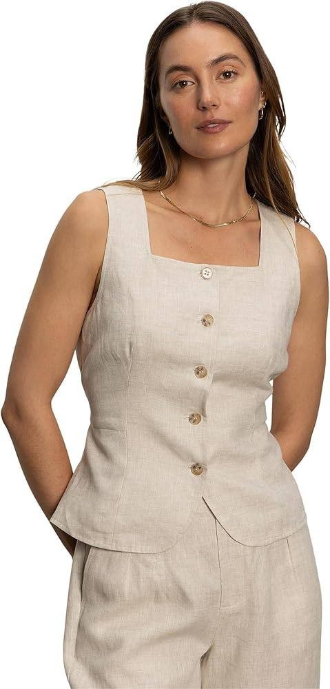 Sanctuary Outsmart Square Neck Vest – Natural (Flax) – Size XL – NWT – $119
