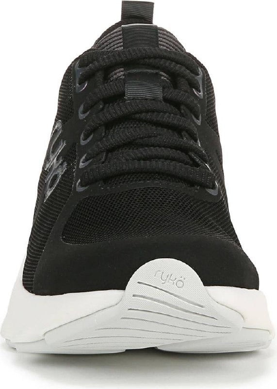 Ryka PodFlow Walking Sneakers 11M Black Mesh Lace‑Up Arch Support NIB msrp$89.99
