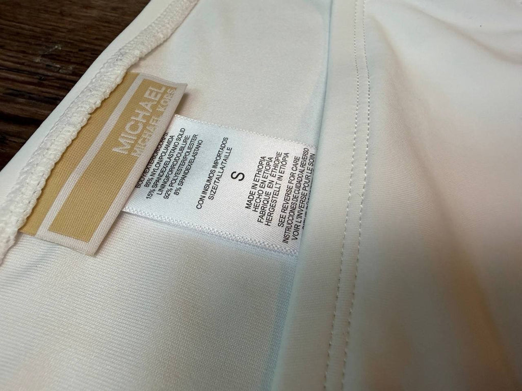 Michael Michael Kors Classic Bikini Bottom White S NWT $54