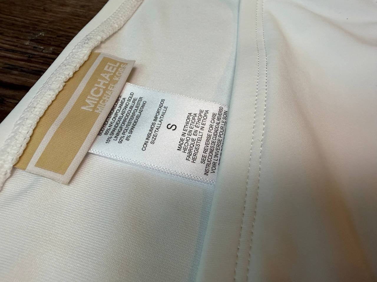 Michael Michael Kors Classic Bikini Bottom White S NWT $54