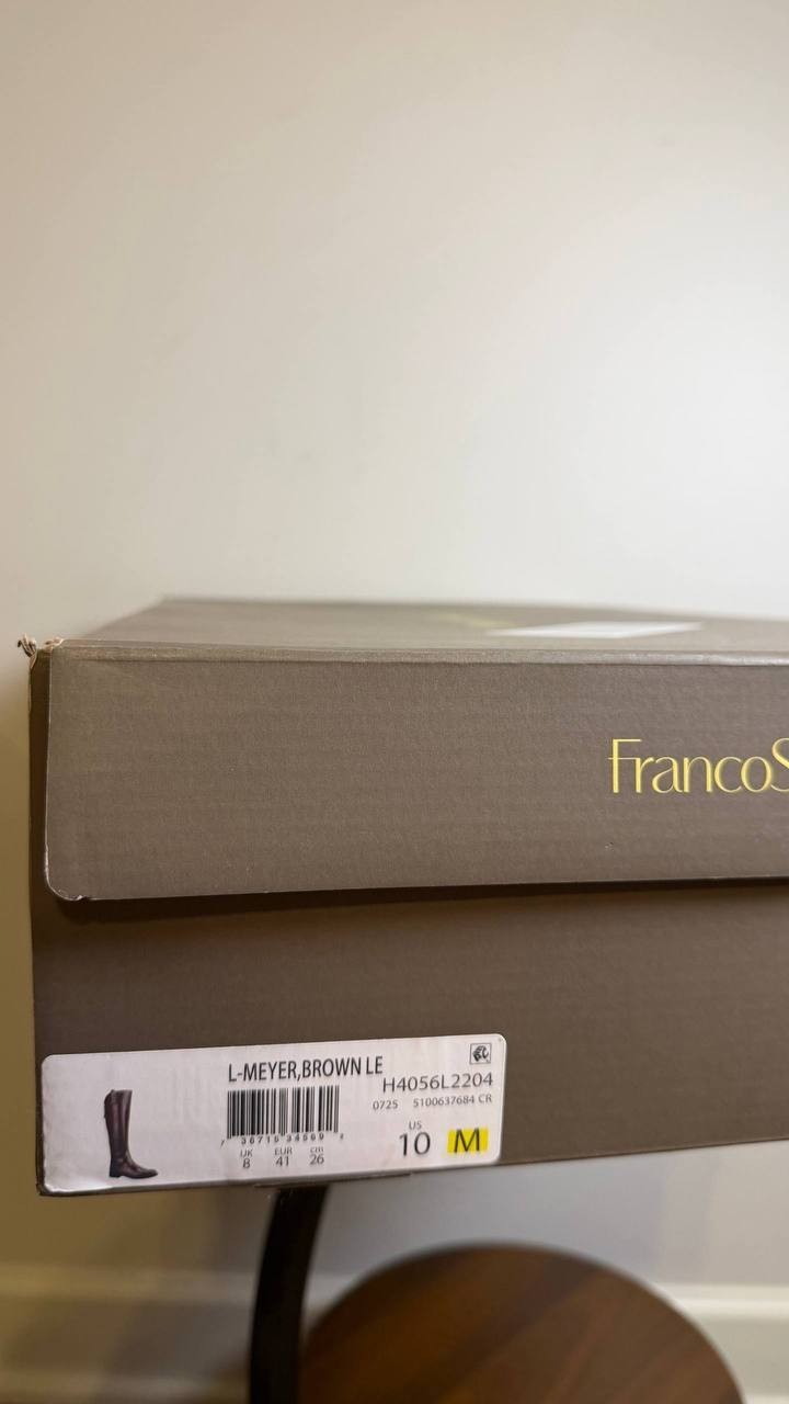Franco Sarto Women’s Meyer Wide Calf Riding Boots Brown 10M Leather $275 NWB