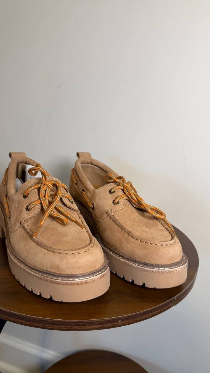 Sperry Authentic Original Boat Shoes 7 Tan Leather Lug Sole 2‑Eye NIB msrp$140