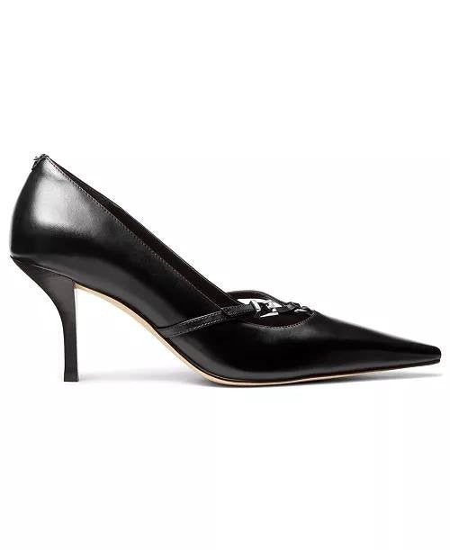 Michael Michael Kors Black Leather Pointed Toe Pumps Size 8.5M NIB MSRP $150