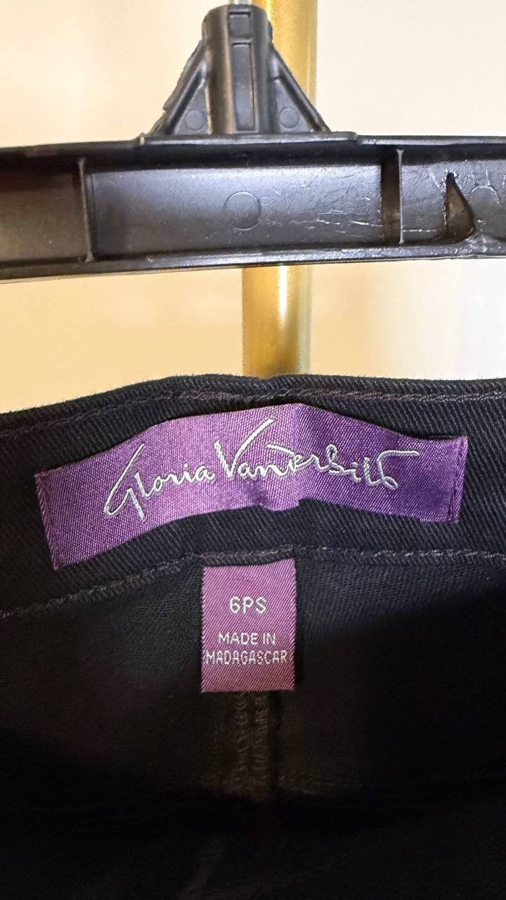 Gloria Vanderbilt Women’s Petite Amanda Jeans Black 6PS Short $56 NWT