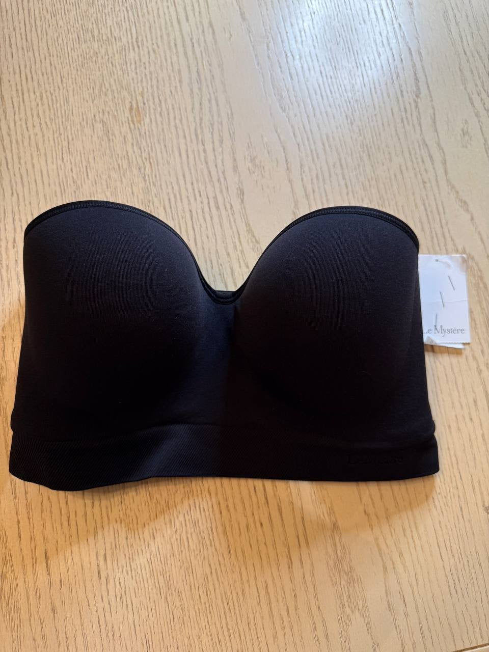 Le Mystère Strapless Bandeau Bra - Black - Size M - Seamless Comfort &amp; Fit