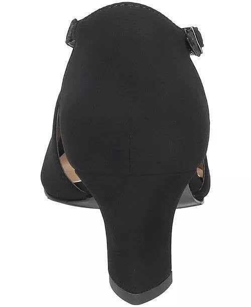 Easy Street Elegance Cross Strap Pumps Black Lamy 7.5M NWB Faux Leather $69.99