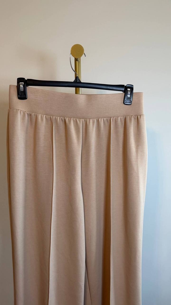 Three Dots Women’s Mariam Pant Light Taupe Pull On Straight Leg Size XL NWOT $88