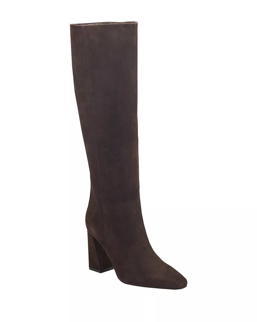 Marc Fisher LTD Yarli Boots 9M Dark Brown Leather Knee‑High Pull‑On NIB msrp$299