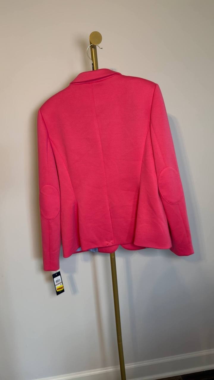 Tommy Hilfiger One-Button Blazer Rethink Pink 12 NWT $149