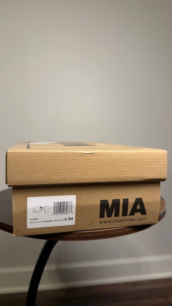 MIA  Platform  Block  Heel  Sandals  Brown  Cow  6.5M  New  $80