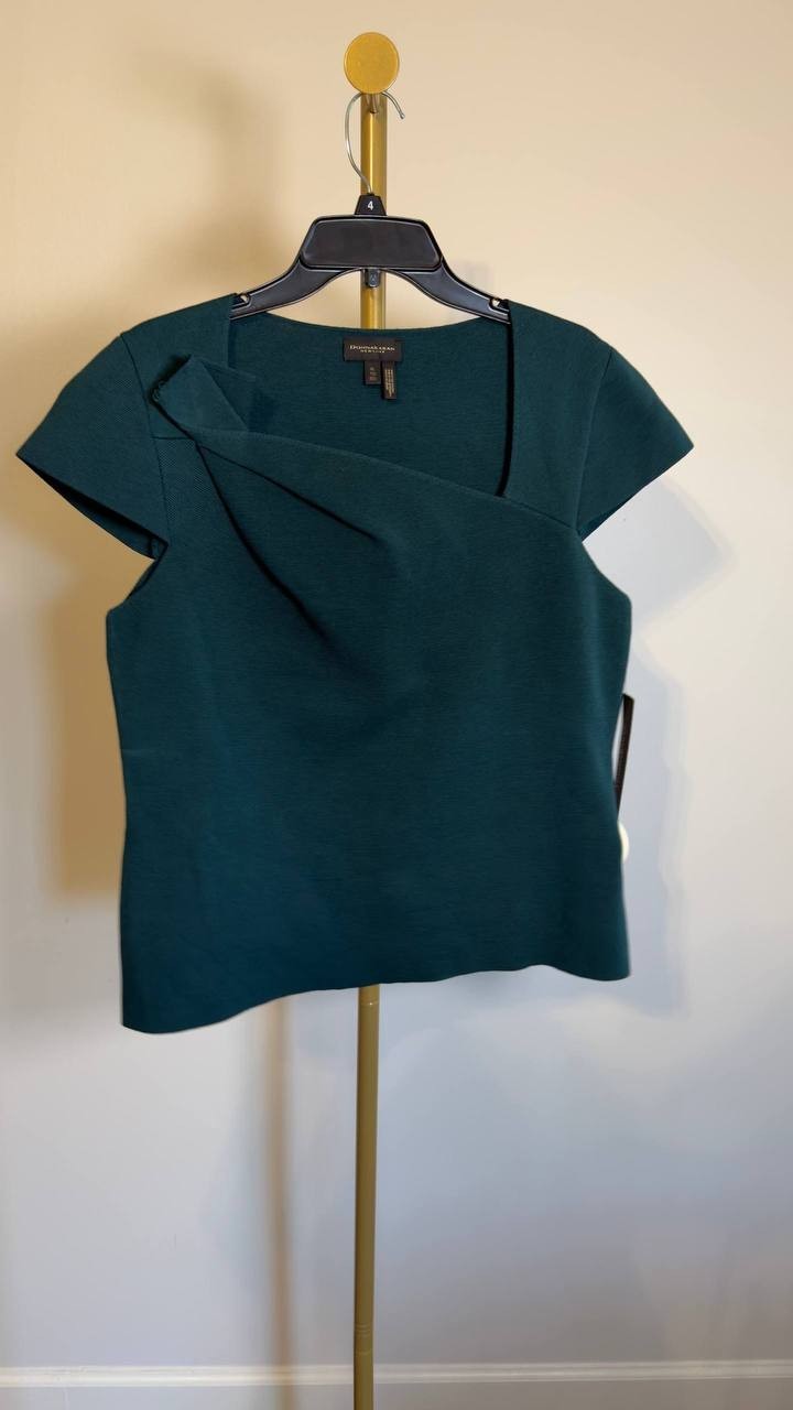Donna Karan New York Women’s Cap‑Sleeve Sweater Green XL NWT $169