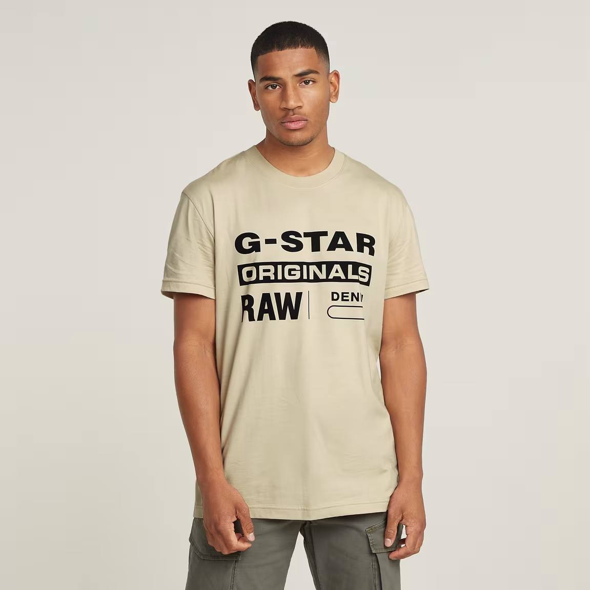 G‑Star RAW Men’s Originals T‑Shirt Beige L $45 NWT