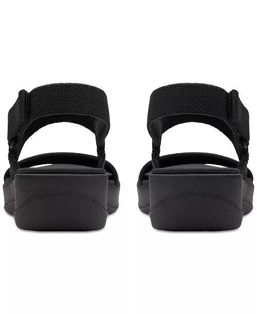 Clarks  Sandals  Black  Fabric  8M  New  $75