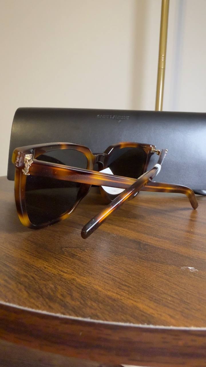 Saint  Laurent  SL  M146  003  Havana  Rectangular  Sunglasses  OS  NWT  $495  