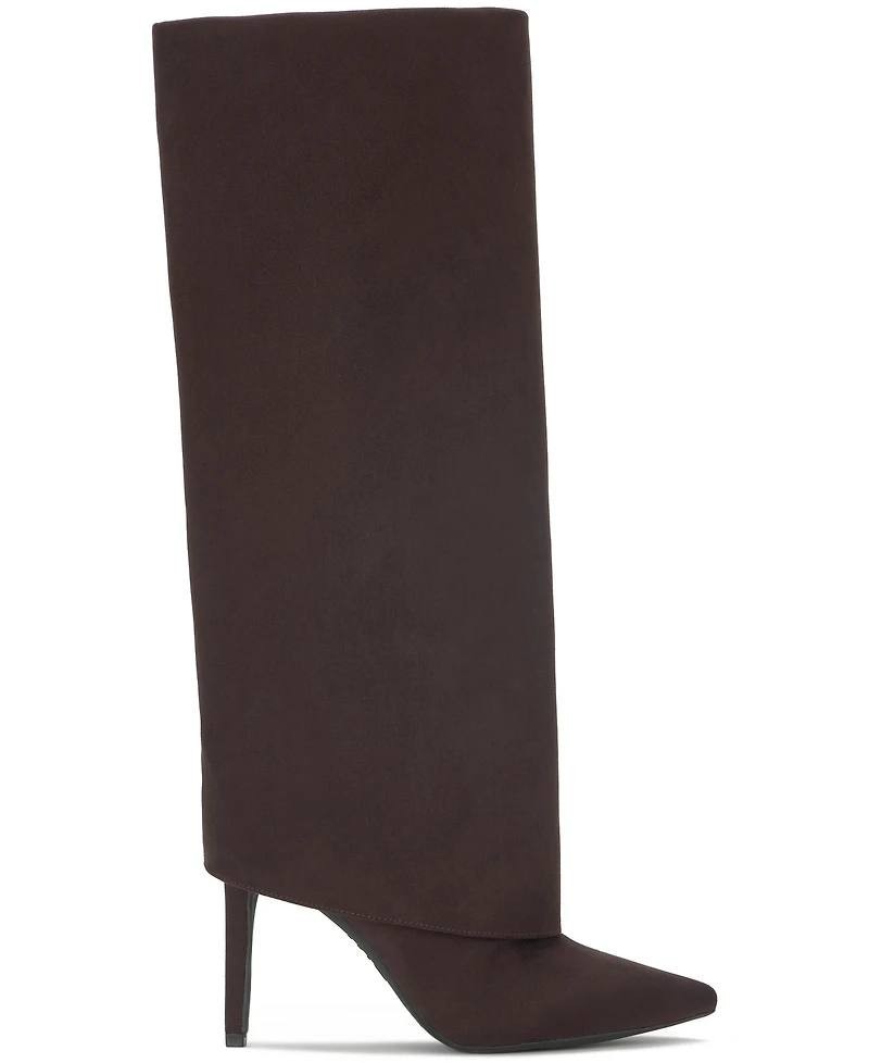 INC Intl Concepts Reach Truffle Faux Suede High Boots 8.5M NIB MSRP $129.90