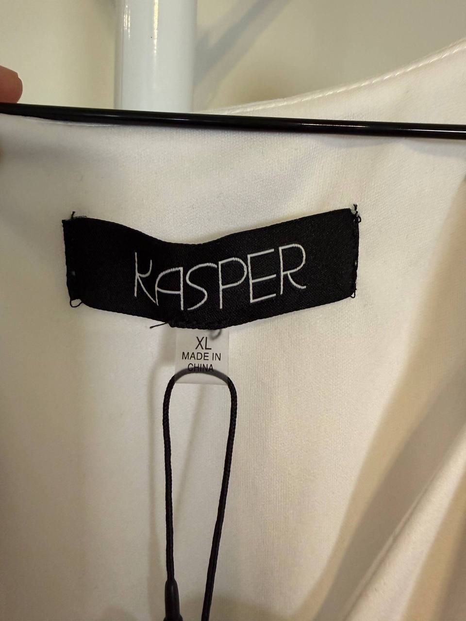 Kasper V‑Neck Bow‑Strap Jumpsuit – Size XL – NWT – $119