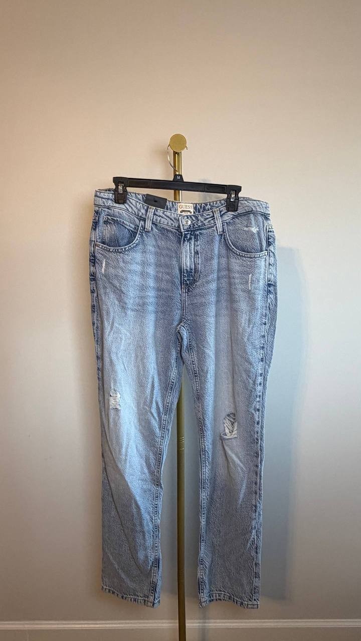 Guess Eco High‑Rise Celia Boyfriend Jeans Blue T30xL30 NWT $118