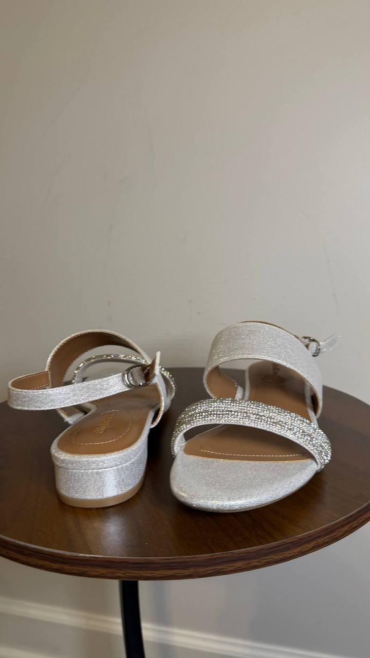 Style&Co Silver Fabric Dress Sandals 7.5M NIB MSRP $69.90