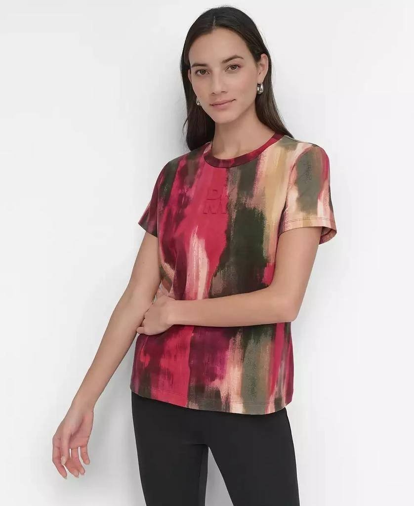DKNY Women’s Abstract‑Print T‑Shirt – Size M – NWT – $89