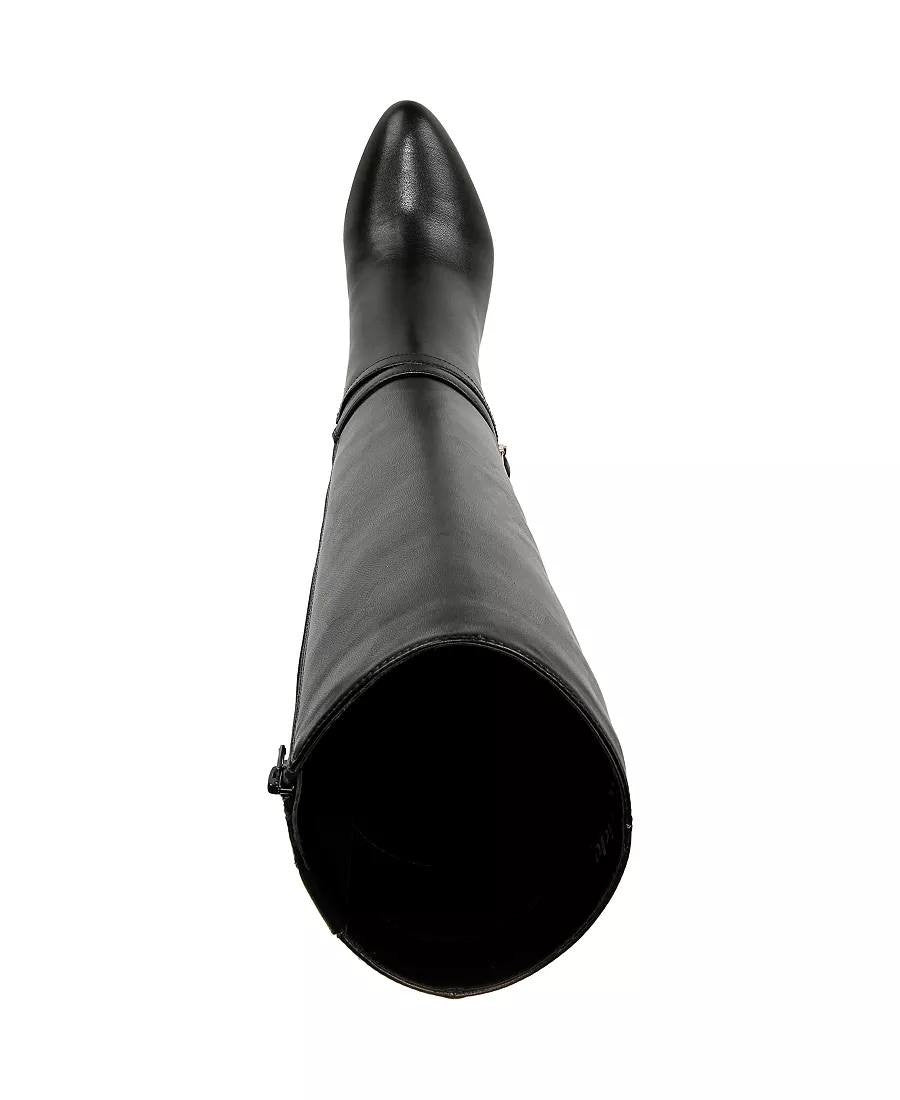 LifeStride Guild Boots Size 5M Black Fabric Knee‑High Almond Toe NIB msrp$129