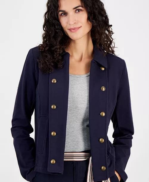 Nautica Open‑Front Captain’s Jacket Navy L NWT $99.50
