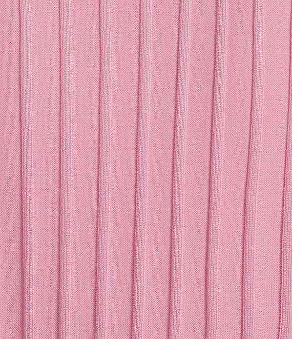 Karl Lagerfeld Paris Ribbed Knit Crew Neck Sweater Light Rose L NWT $69