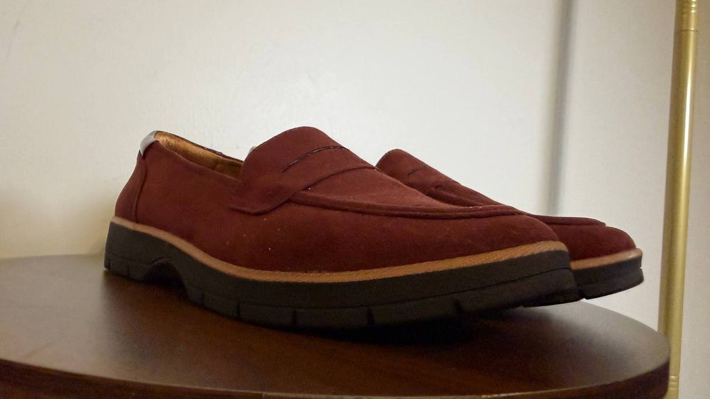 Dr. Scholl’s Women’s Nice Day Lug Sole Loafers Wine 7.5 New With Box $95