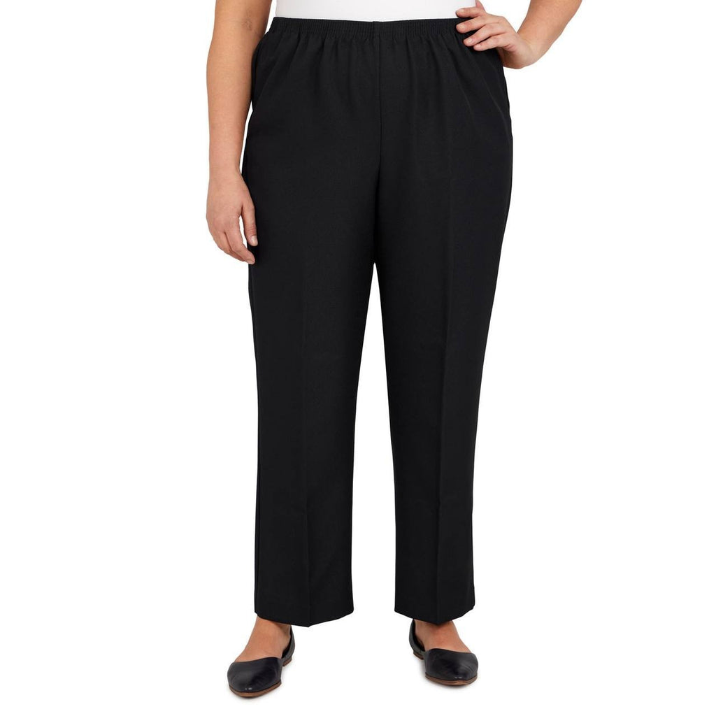 Alfred Dunner Women’s Plus Classics Average Length Pant Black 20W $42.50 NWT