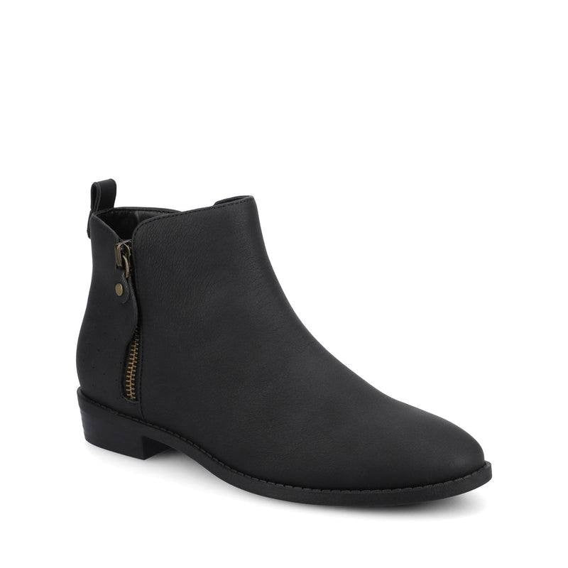 Journee Vegan Leather Zip‑Up Booties 9W Black New in Box MSRP $59.99
