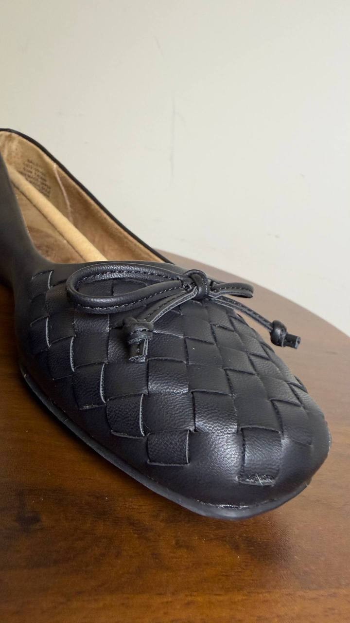 Style & Co Baileyy Woven Snip Toe Ballet Flats Black Women’s 5.5 NWB $59.90